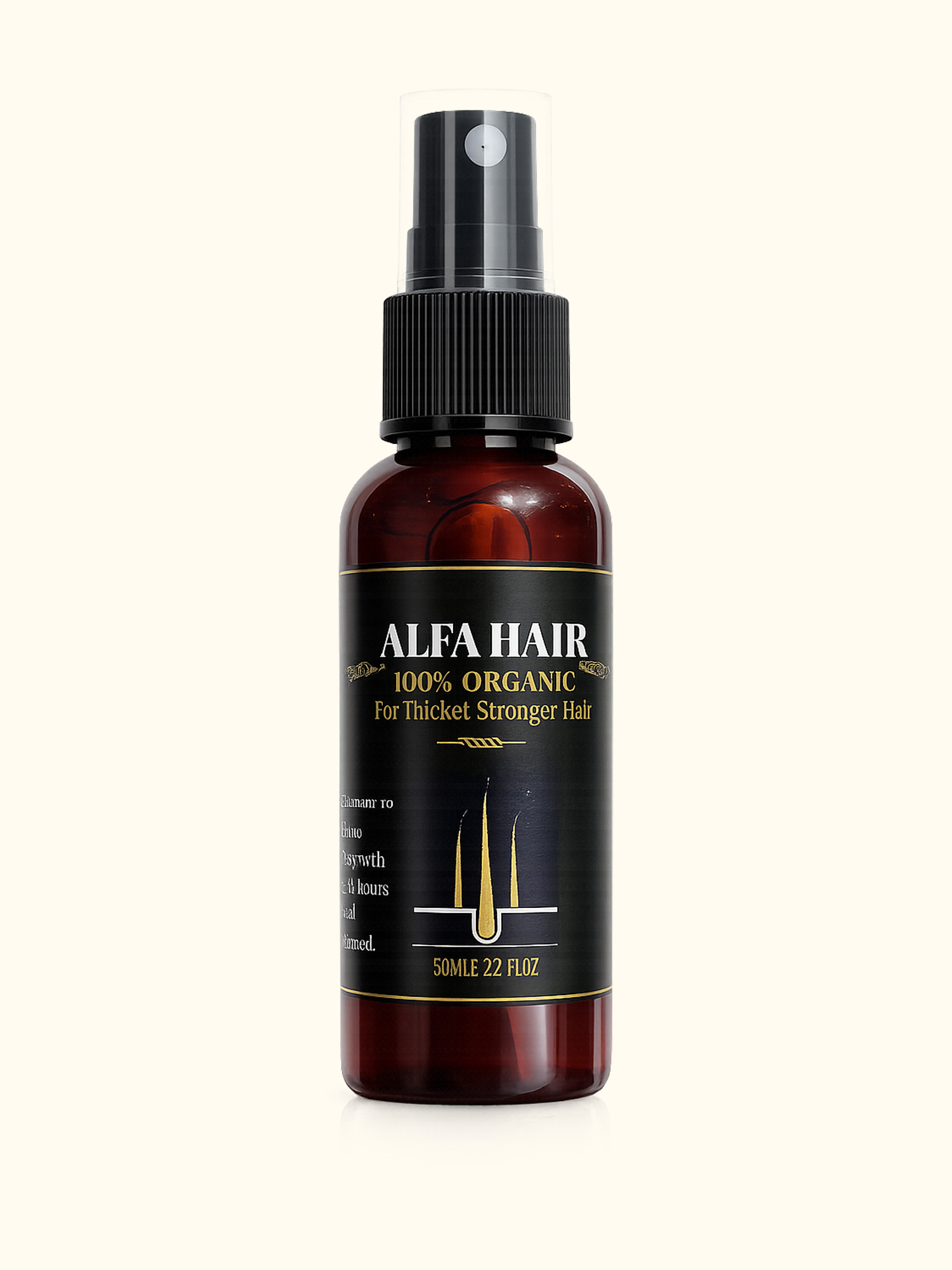 Alpha Hair Organic Hair Oil for Thicker, Stronger and Healthier Hair